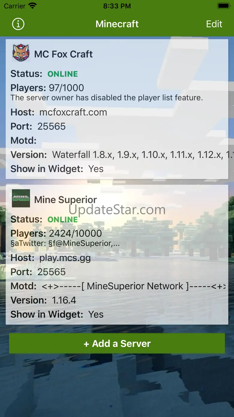 MCPE Mod Server for Minecraft 1.1.1
