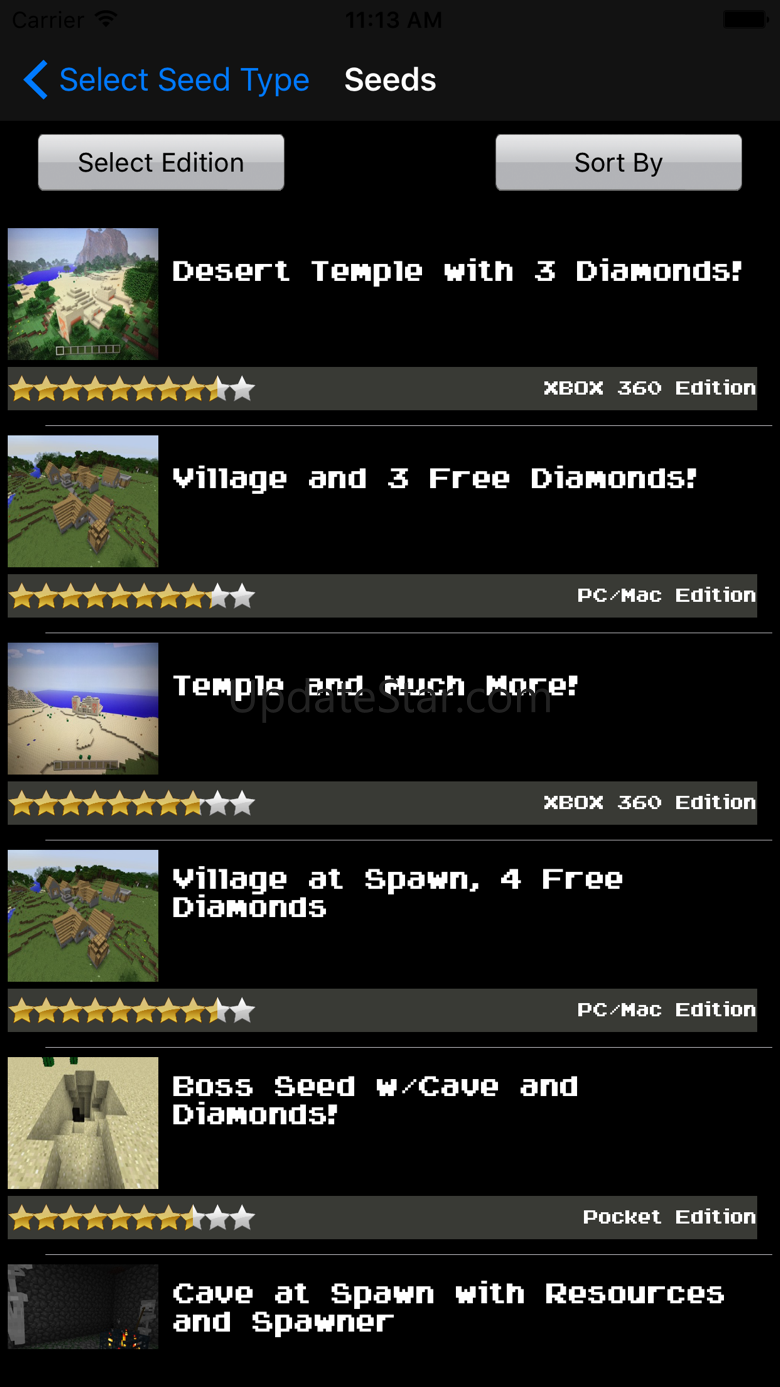 Amazing Seeds for Minecraft 1.13.0
