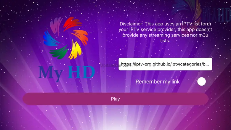 MyHD IPTV 1.2.3