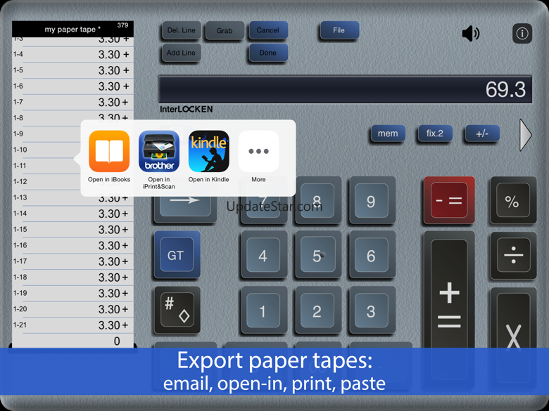 Adding Machine 10Key for iPad 7.10kPad