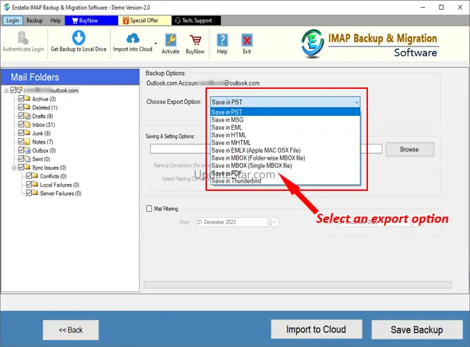 Enstella IMAP Backup and Migration Tool 2.0