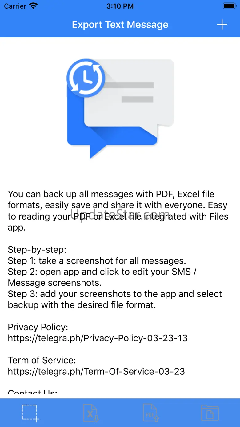 Export Text Message to PDF,XLS 1.1