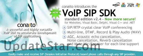 VoIP SIP SDK with DLL, ActiveX and .NET 2.2