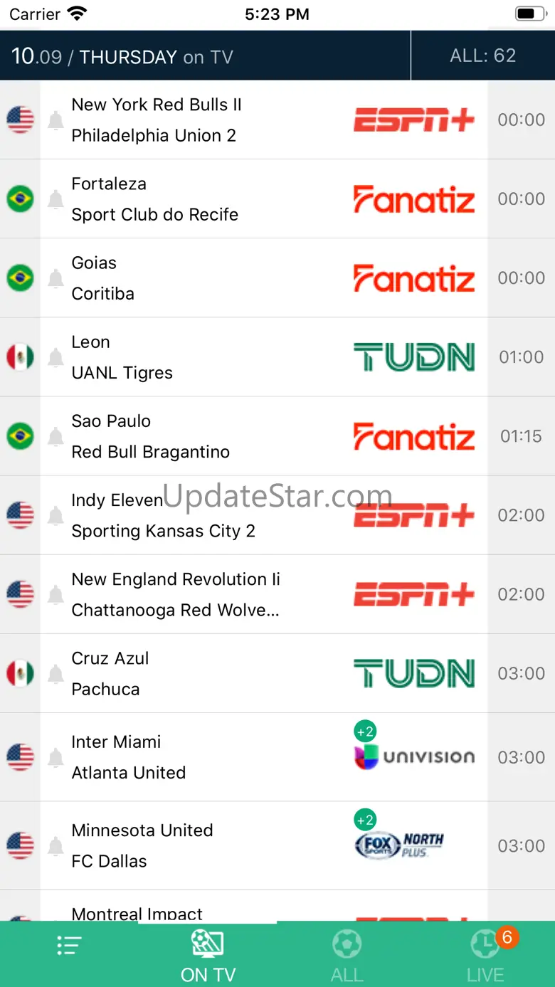 Soccer Live on TV 10.2.9.3