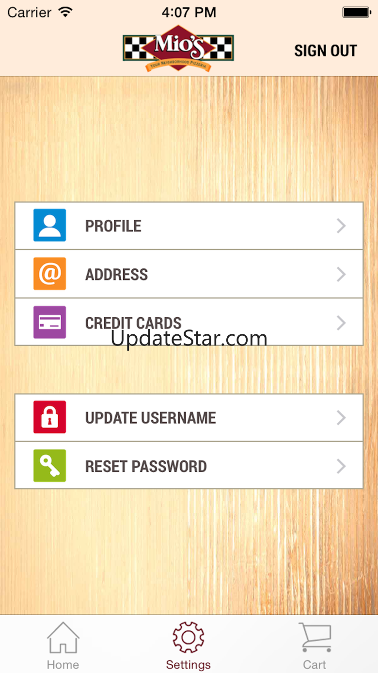 Mio’s Pizza Ordering App 2.0.0