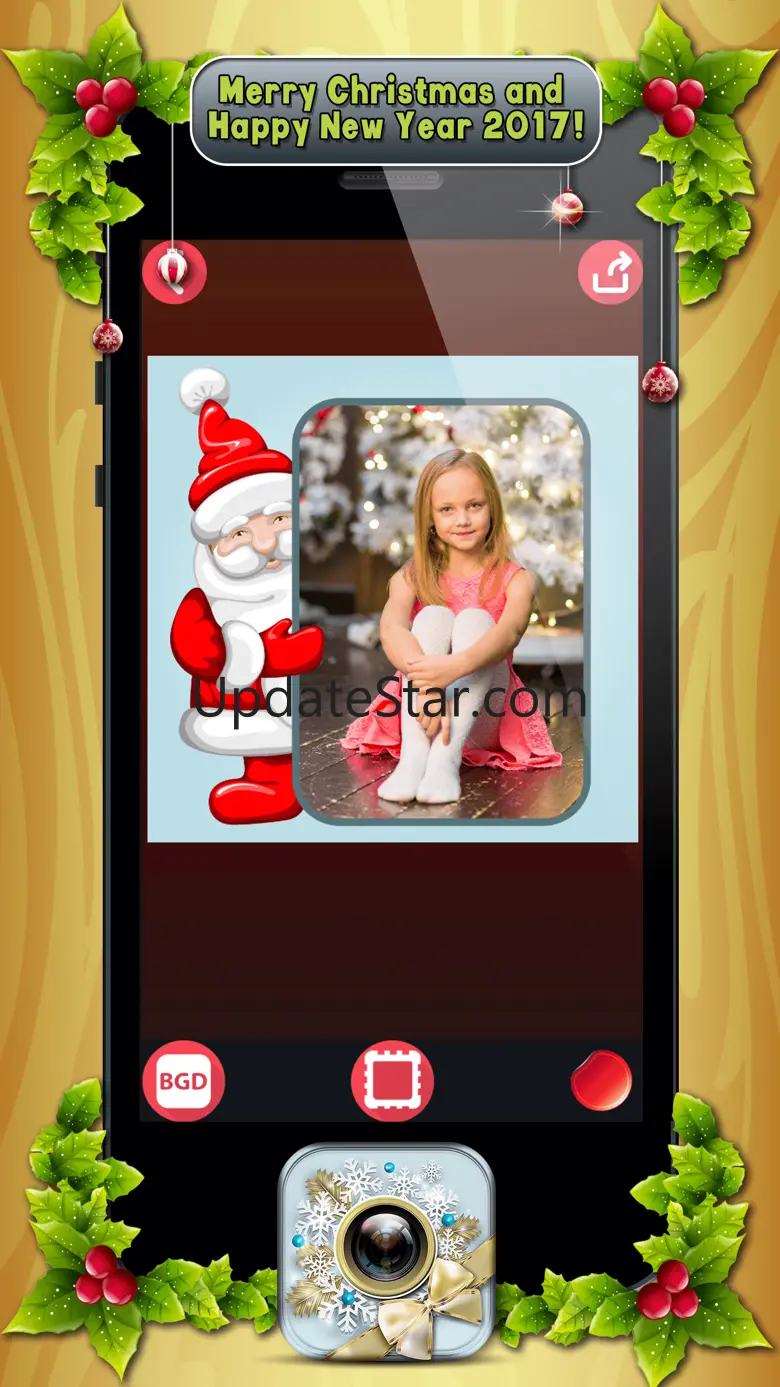 Christmas Photo Frames Edit.or with Xmas Sticker.s 1.0