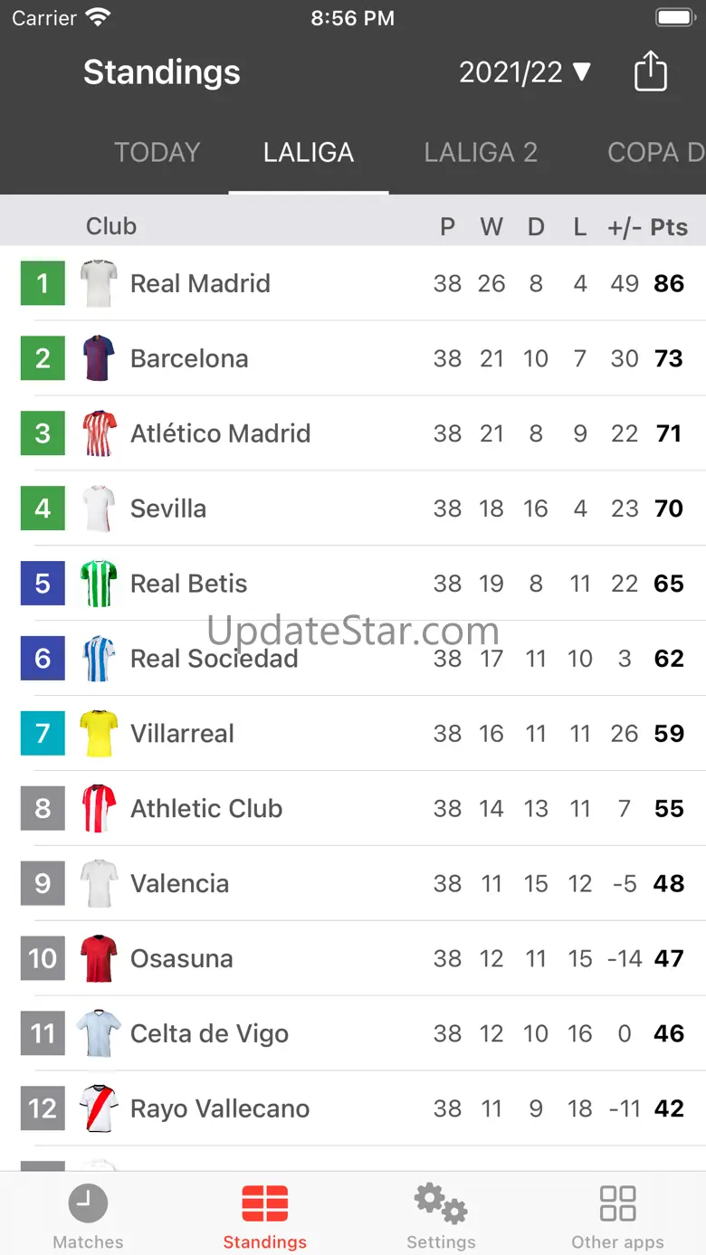 Live Scores for La Liga App 2.2.8