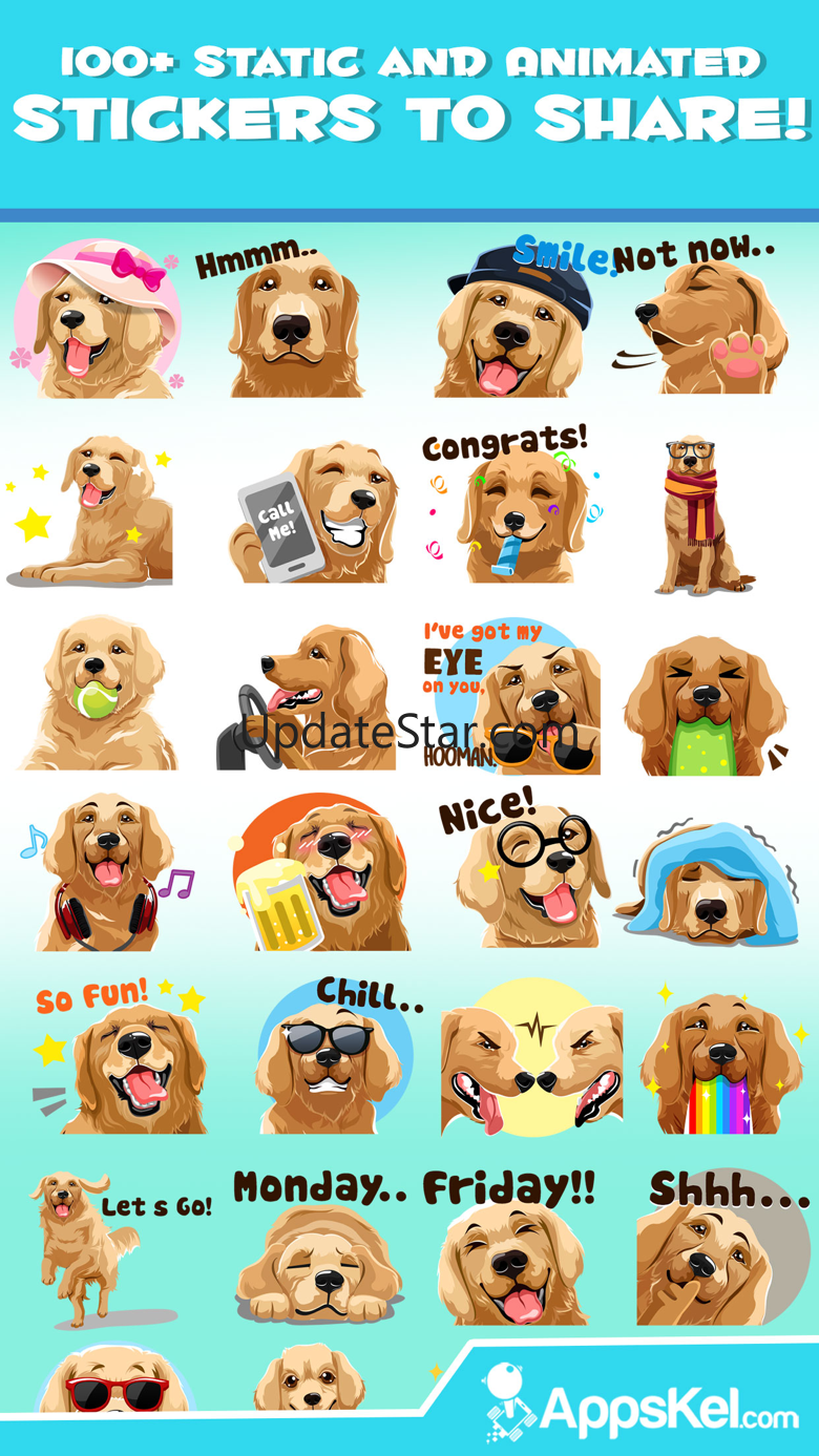 Golden Retriever Dog Emoji 1.0