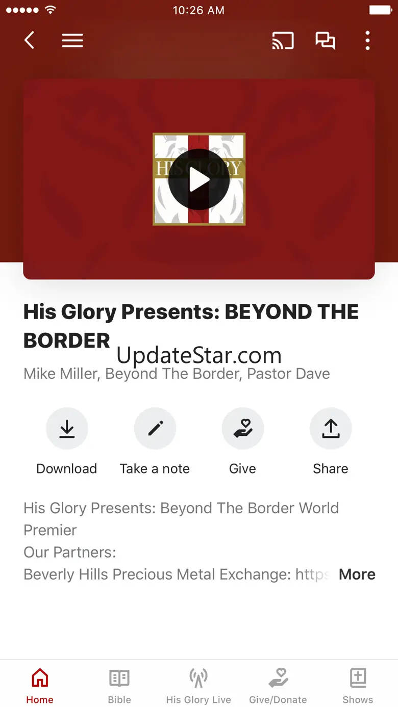 His Glory Ministry 6.10.3