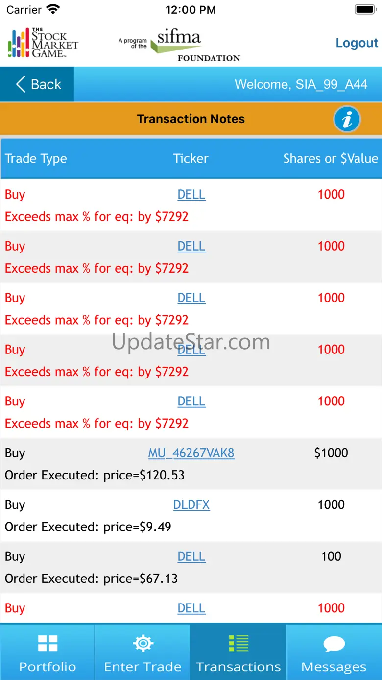 Stock Market Game 2.6
