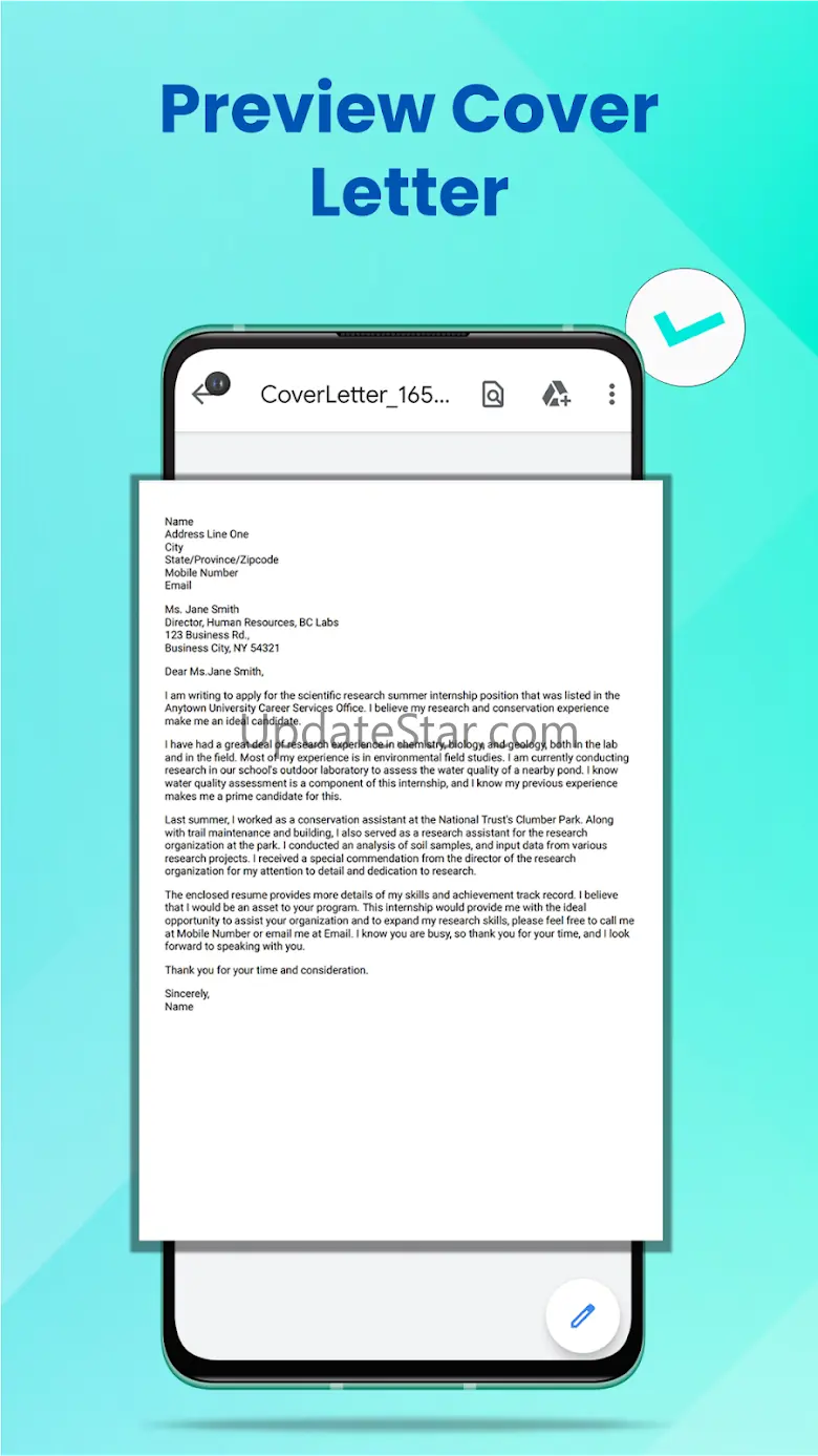 Cover Letter Maker for Resume 5.0.1.1