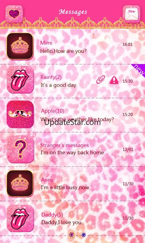 GO SMS PINKY GIRL THEME 1.0