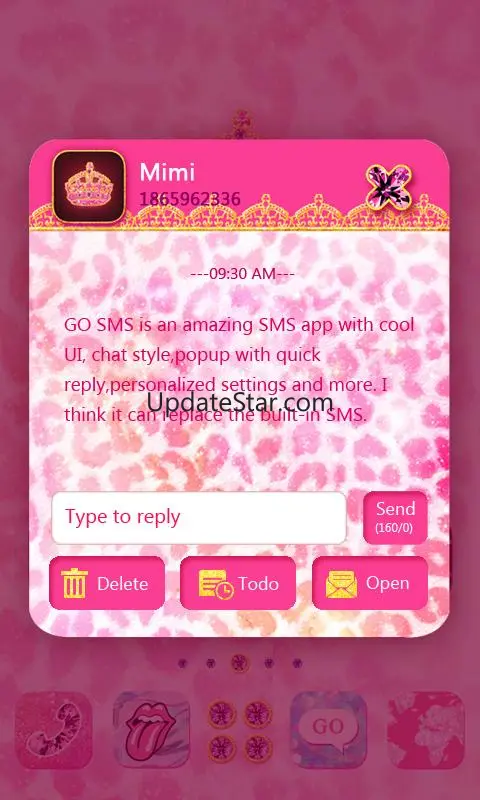 GO SMS PINKY GIRL THEME 1.0