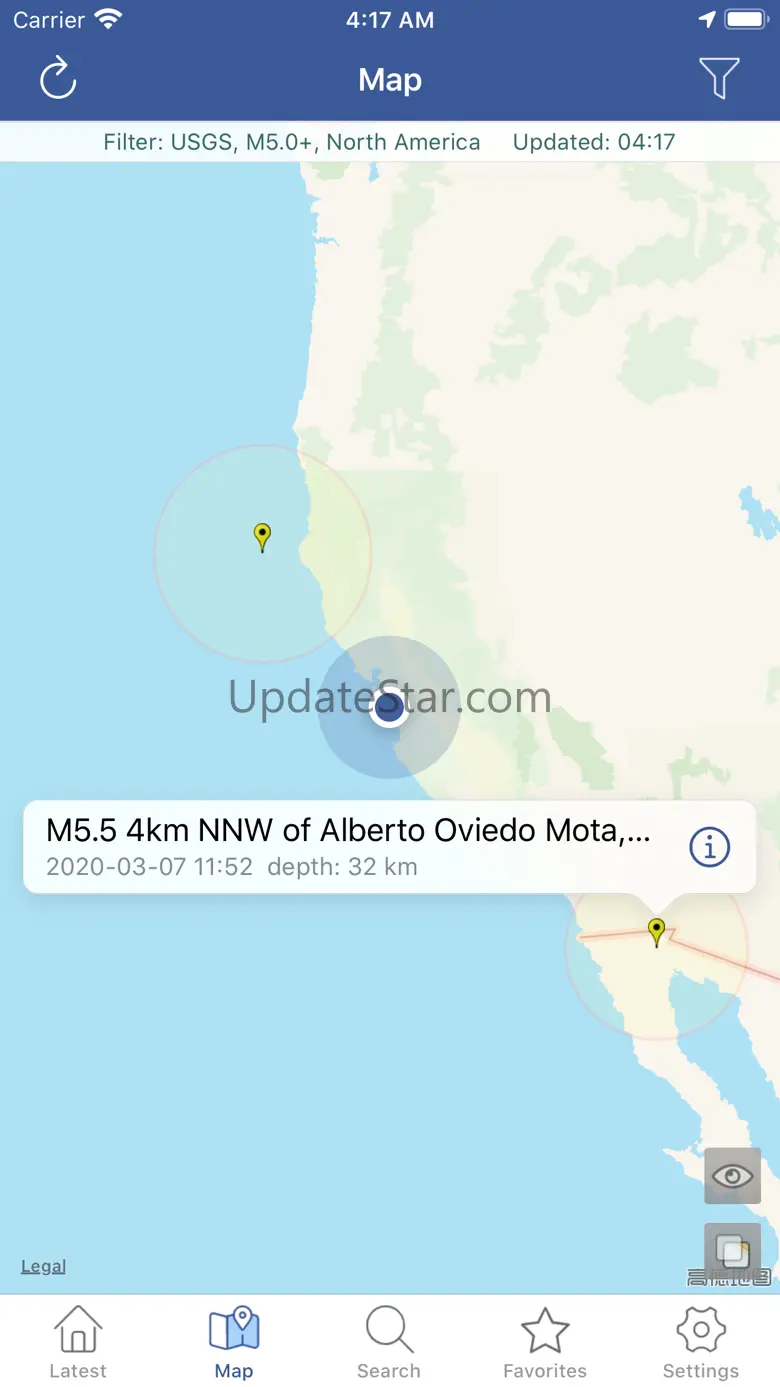 Earthquakes  - Latest & Alert 3.6.5