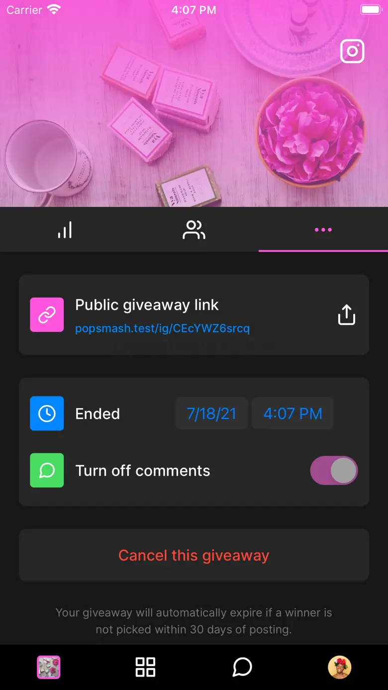Giveaway Picker by POPSMASH 2.6.1