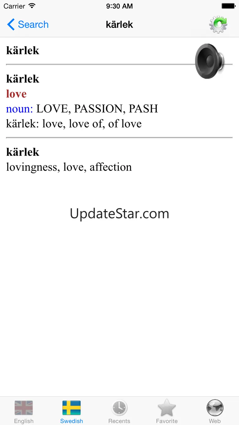 Swedish English best dictionary 1.11