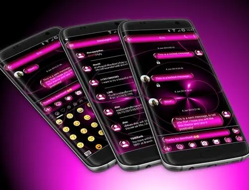 SMS Messages SpheresPink Theme 450