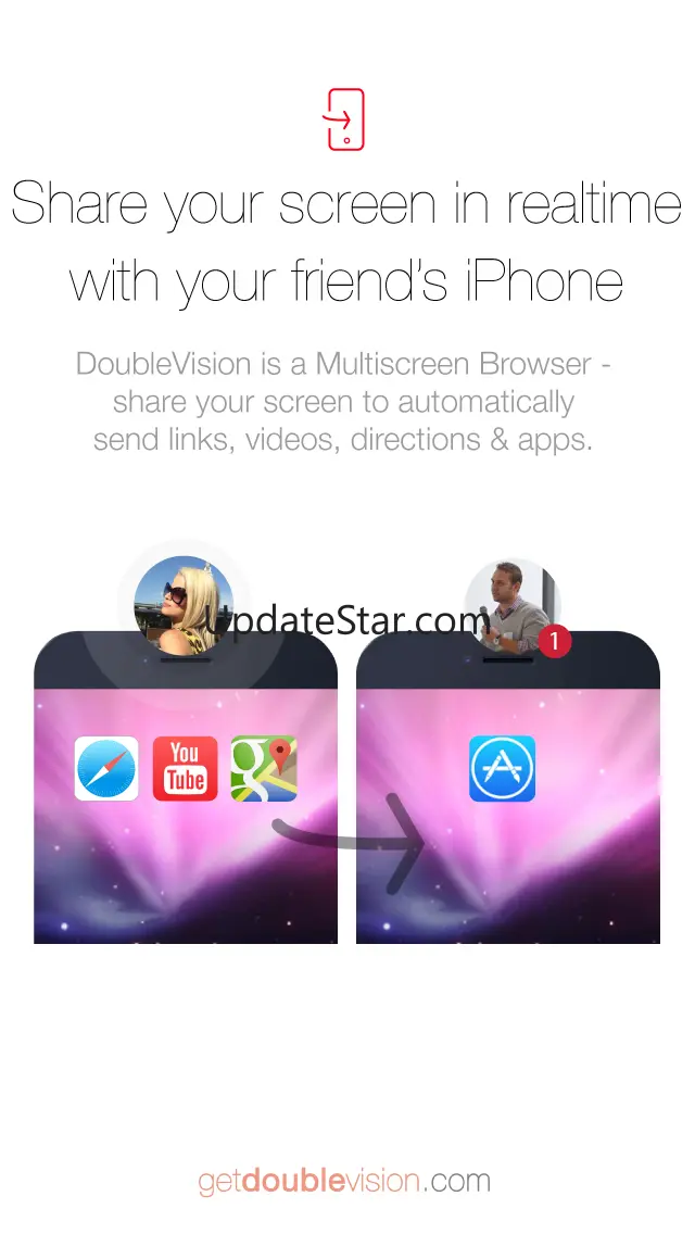 DoubleVision - Sync Screen with Computer & other iPhones in Realtime 1.1