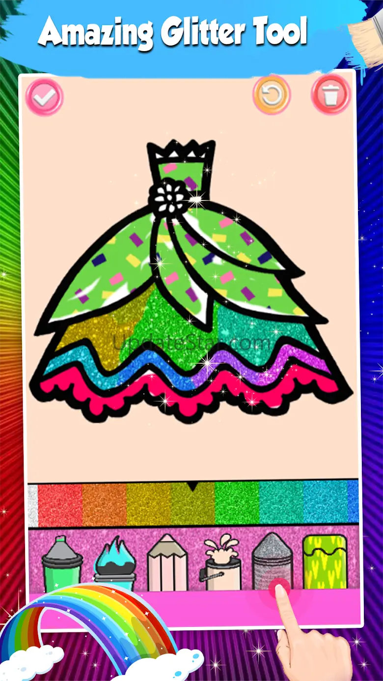 Dresses Coloring Book Glitter 6.0