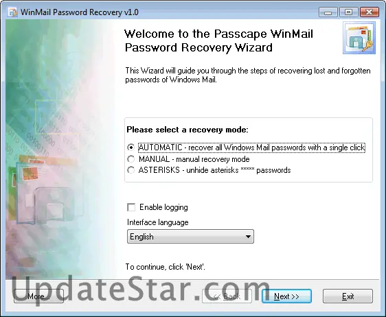 Windows Mail Password Recovery 1.4.4