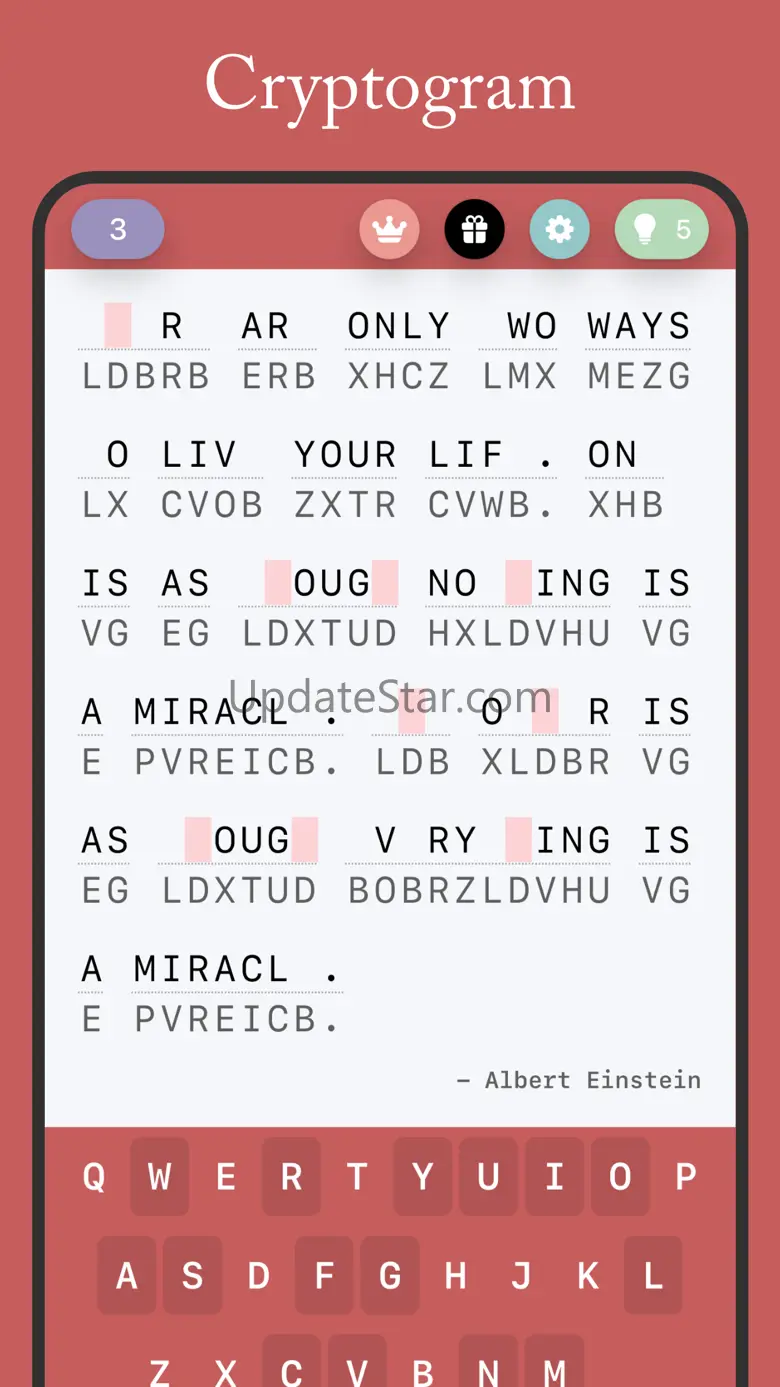 Cryptogram - Quote Puzzle 2.3