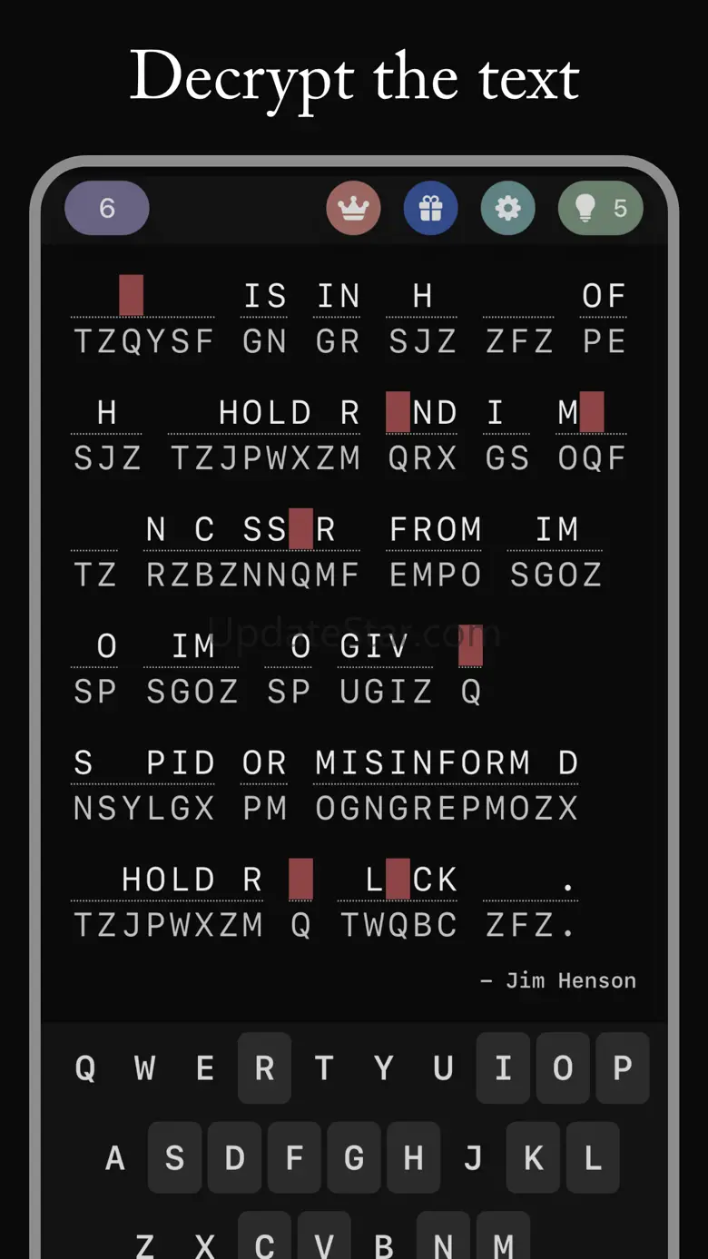 Cryptogram - Quote Puzzle 2.3