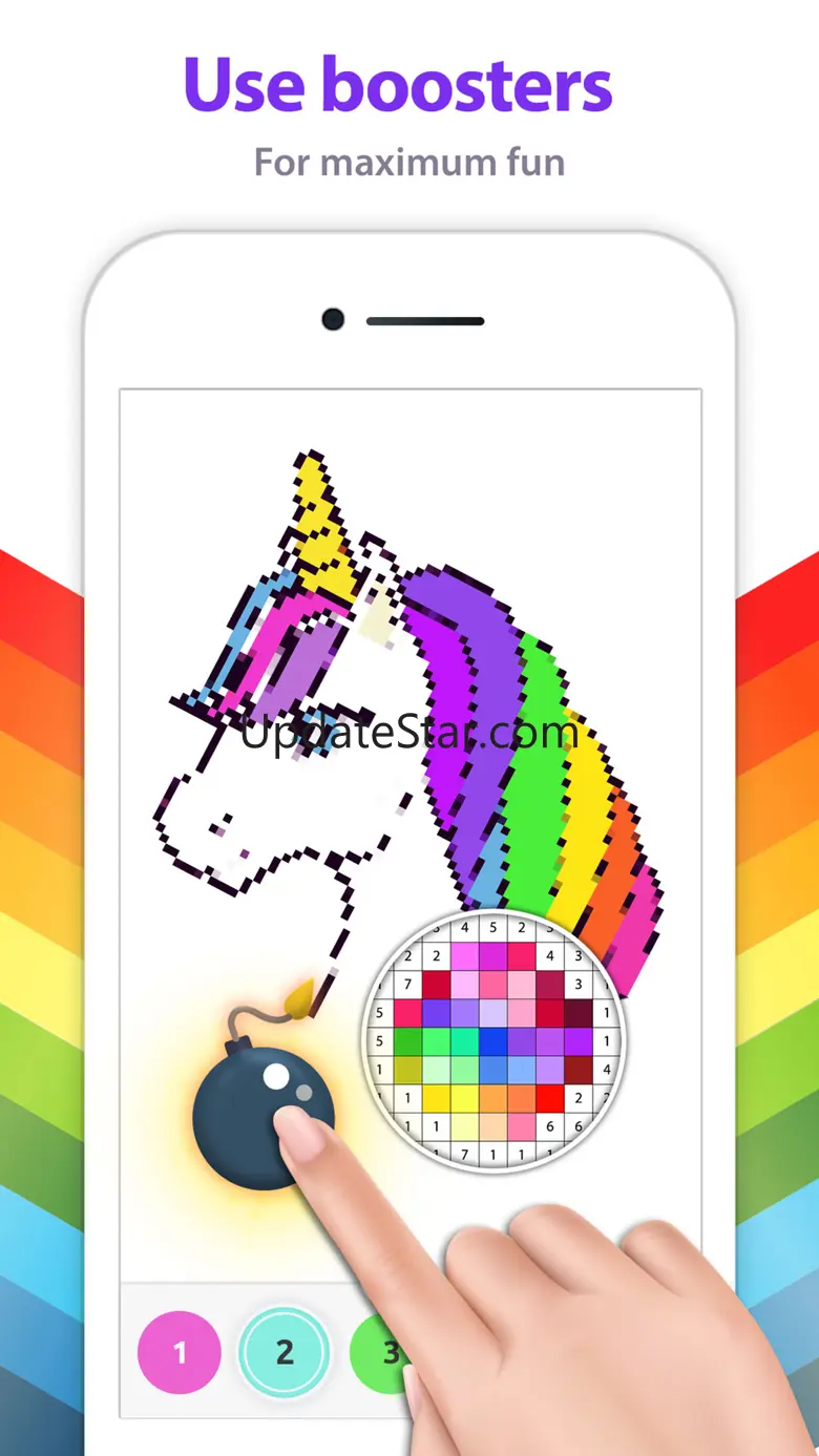 Unicorn Color by Number + 1.3