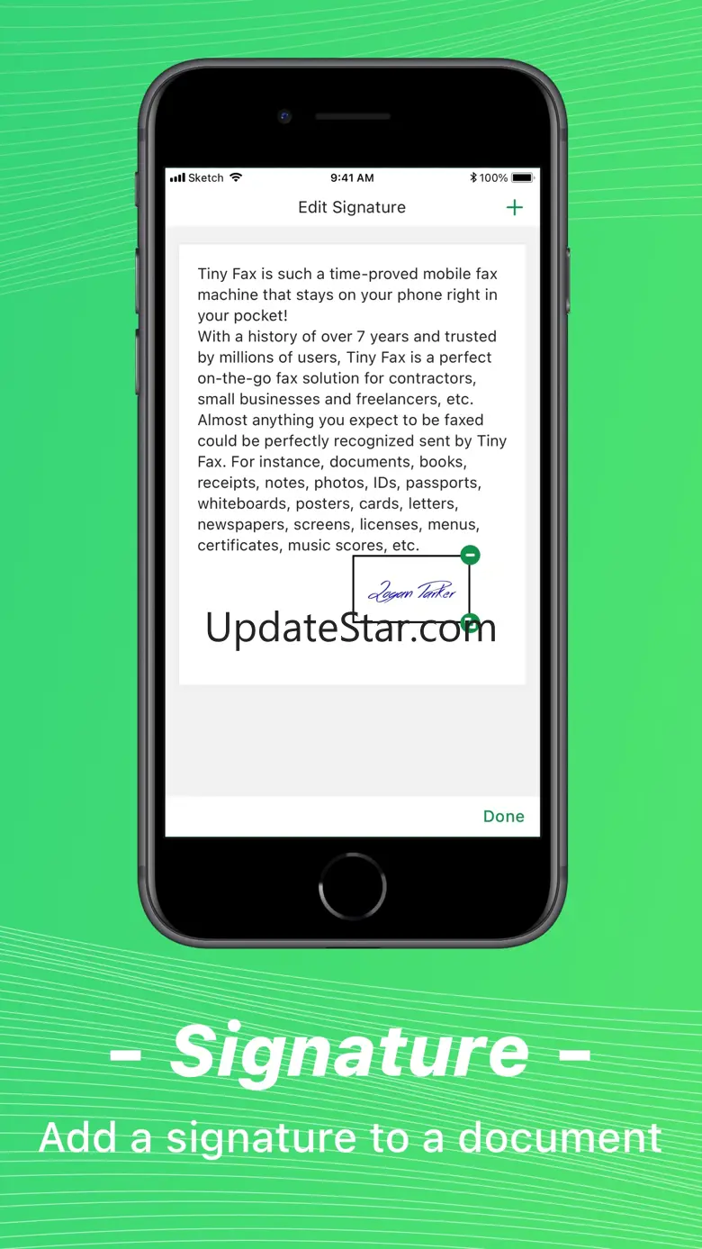 Tiny Fax: Fax PDF From iPhone 5.3.7