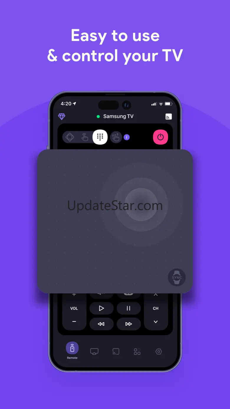 Universal Smart TV Remote + 6.3