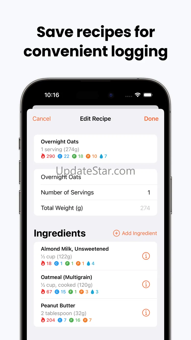 FoodNoms Macro Protein Tracker 2024.3