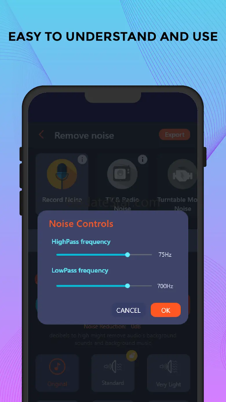Remove noise: Reduce noise mp3 2.8
