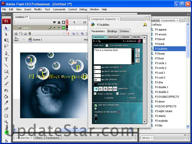 PJ Components AS3, Flash Text Effects 1.1.3