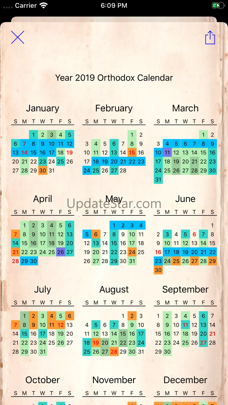 Orthodox Christian Calendar+ 5.4.7