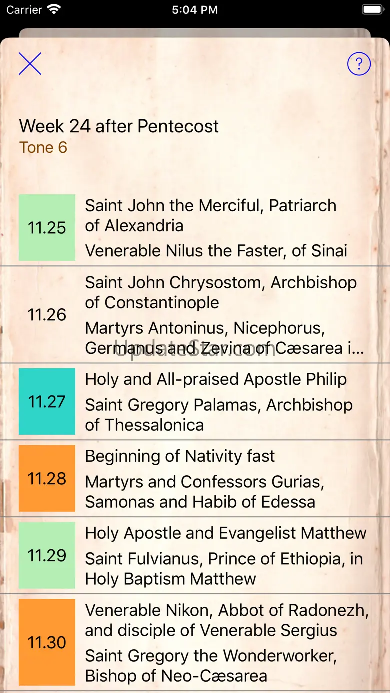 Orthodox Christian Calendar+ 5.4.7