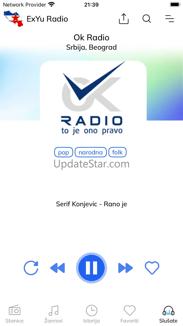 ExYu Radio stanice uzivo 2.0.9