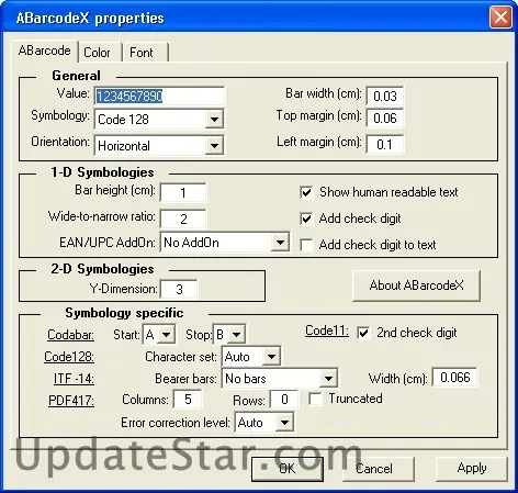 ABarCode ActiveX Control 3.3