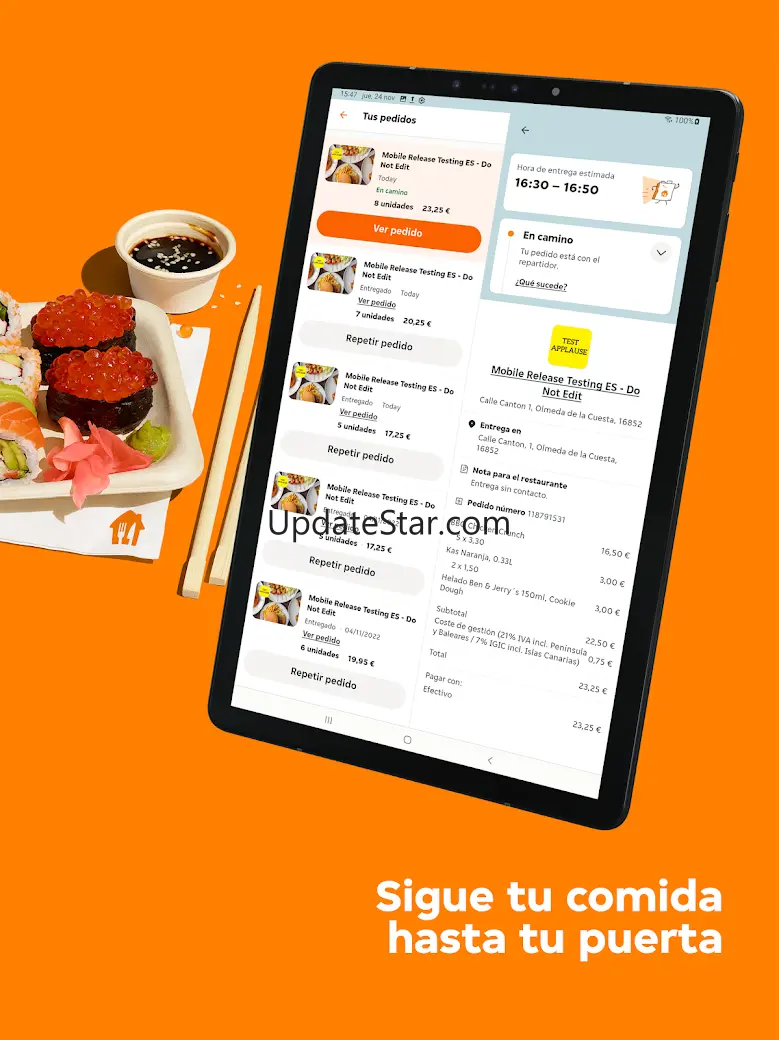 Just Eat ES Comida a Domicilio 11.2.0.1610005042
