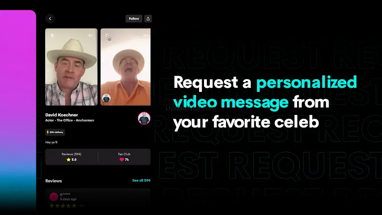 Cameo - Personal celeb videos 220.0.0