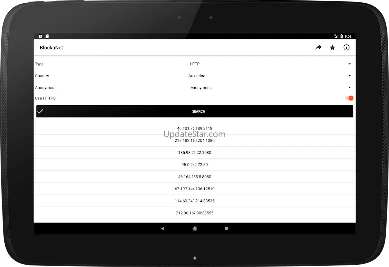 BlockaNet: Proxy list browser 2.16