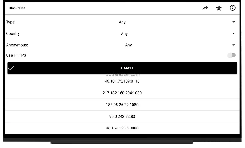 BlockaNet: Proxy list browser 2.16