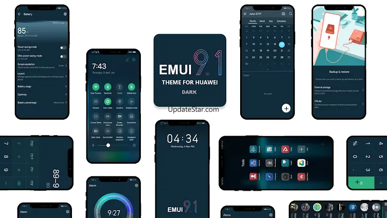 Dark Emui-9.1 Theme for Huawei 14.0