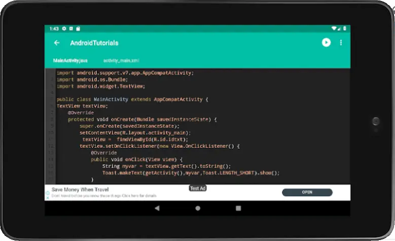 Tutorial for Android : Quiz an 1.2.3