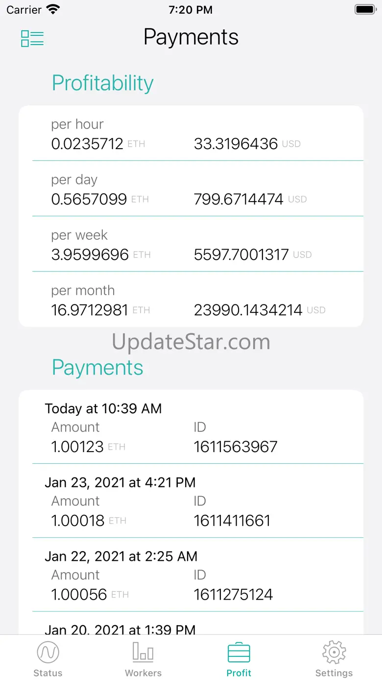 Etherstats Pro: Ethermine 1.4.0