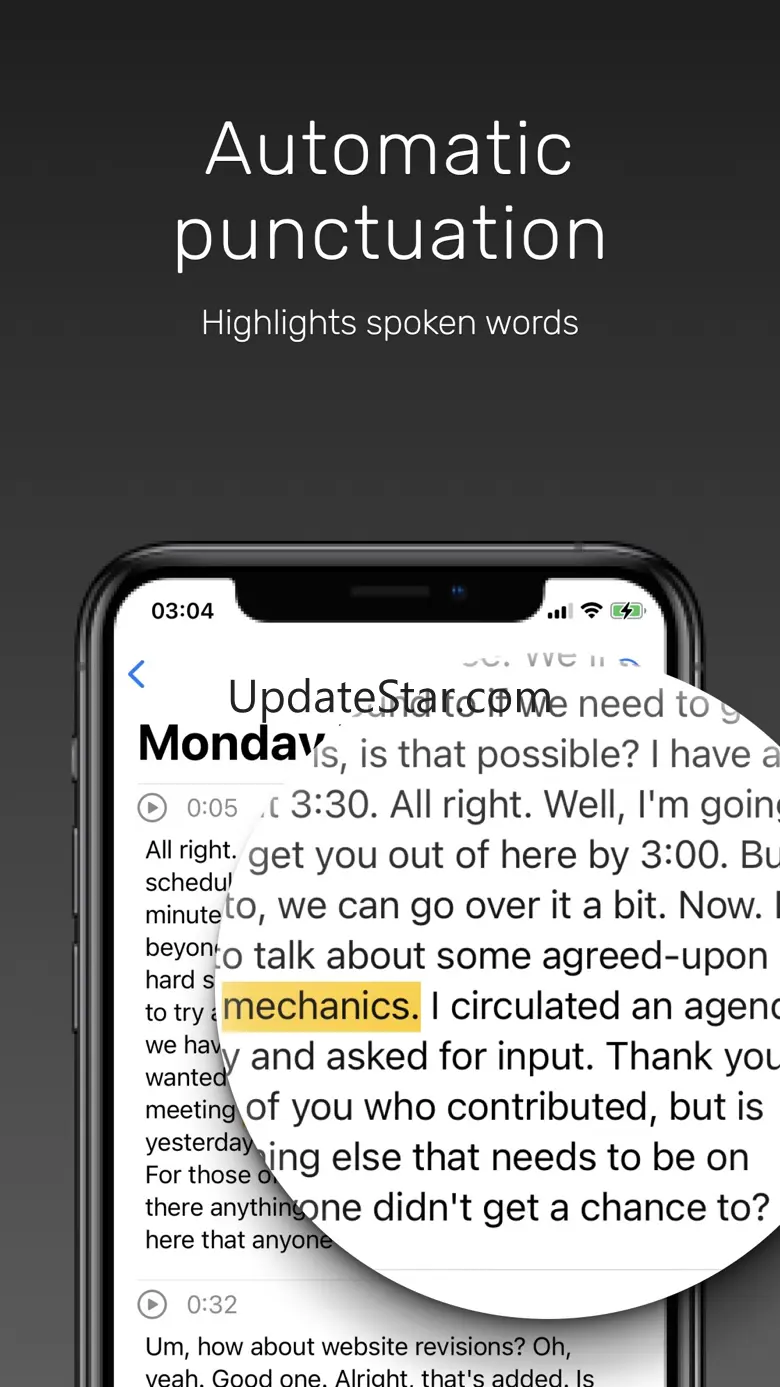 Transcription speech to text 3.0.1