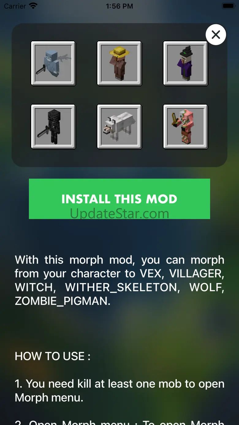 MCPE ADDONS - Morph Mods 2.4