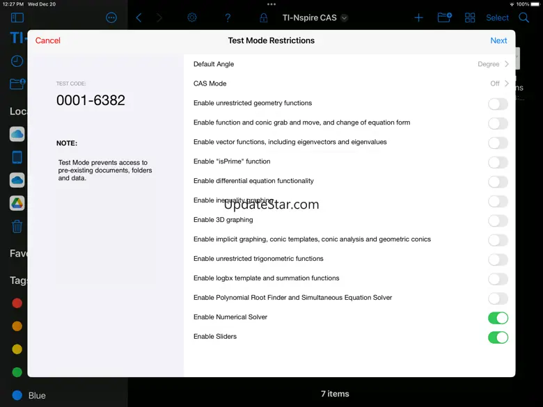 TI-Nspire™ CAS 6.2.1