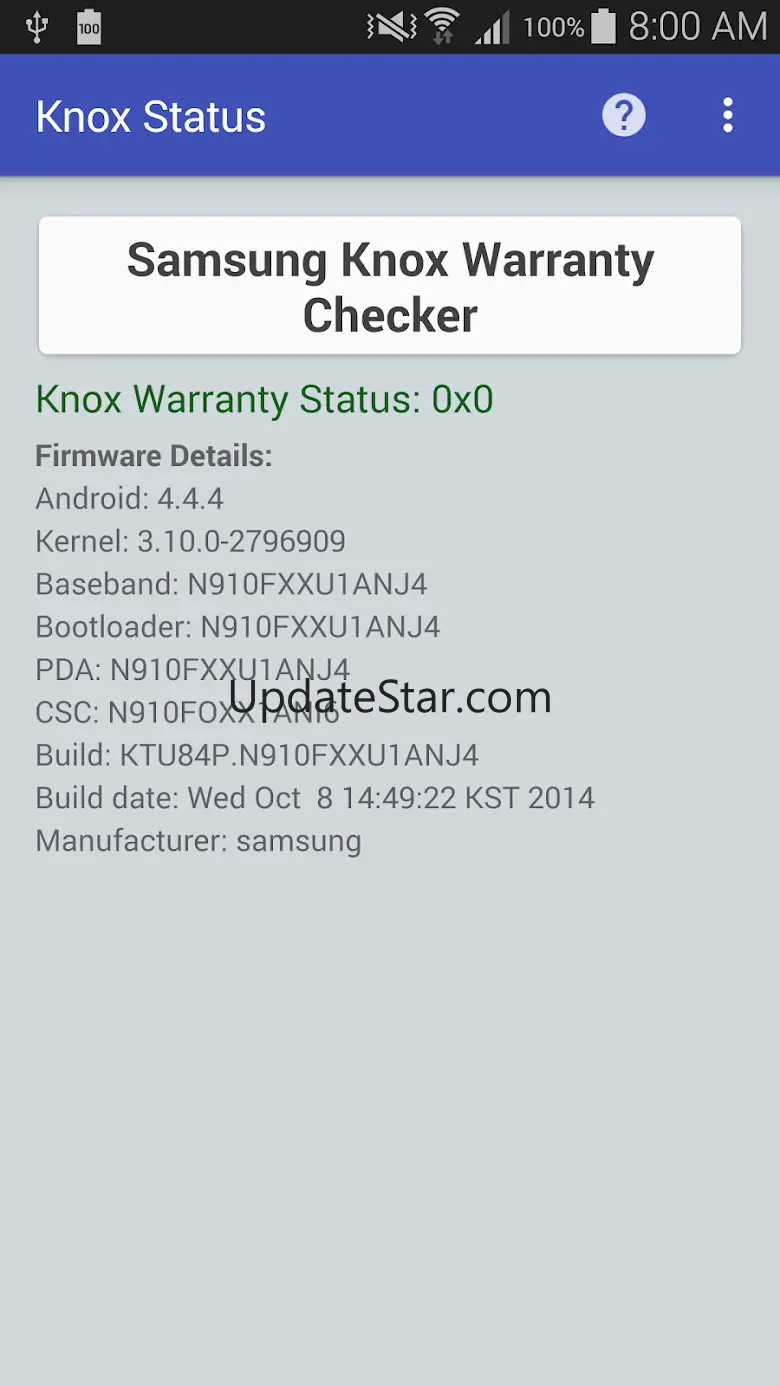 KNOX Status Samsung 1.5.3