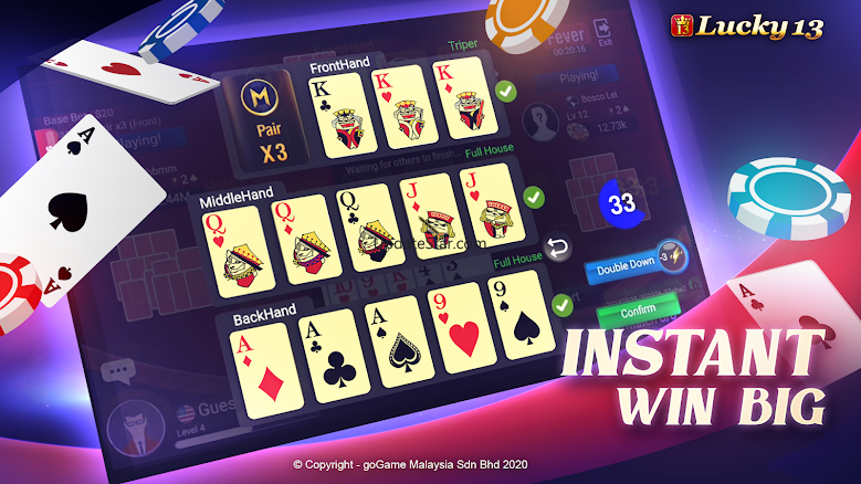 Lucky 13: 13 Poker Puzzle 1.5.2