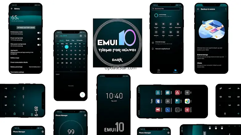 Dark Emui 10 Theme for Huawei 6.4