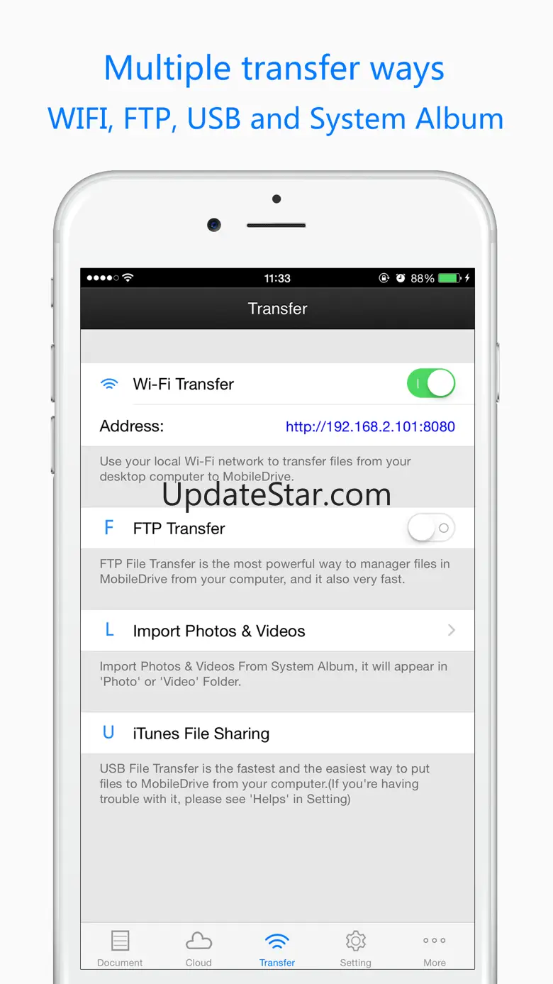 Mobile Drive:Easy to use 6.4